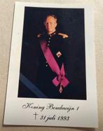 Koning Boudewijn l  Rouwkaart 1993, Verzamelen, Bidprentjes en Rouwkaarten, Ophalen of Verzenden, Rouwkaart