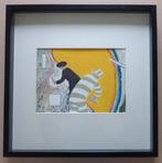 ROGER RAVEEL / TWEE PERSONAGES / KLEUROFFSET / 52x52cm KADER, Ophalen of Verzenden