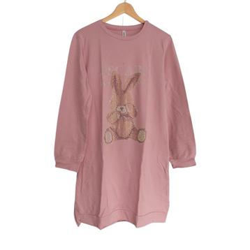 Sweat jurk strass steentjes roze L/XL beschikbaar voor biedingen