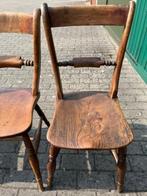 4 eike stoelen antiek, Huis en Inrichting, Stoelen, Gebruikt, Bruin, Vier, Hout