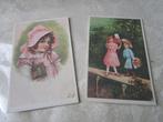 2 Vintage Postkaarten  "Kindjes", Enfants, Non affranchie, Enlèvement ou Envoi