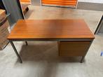 Bureau / meuble vintage scandinave en bois teck design 70s, Huis en Inrichting, Bureaus, Ophalen, Zo goed als nieuw, Bureau