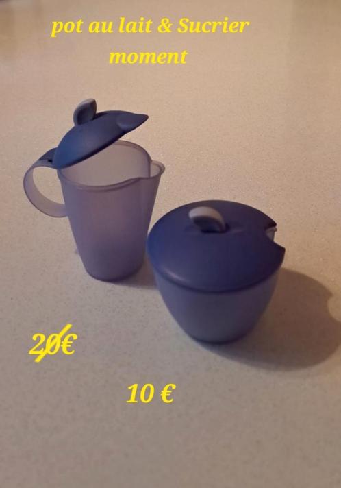 Sucrier et pot au lait tupperware, Huis en Inrichting, Keuken | Tupperware, Zo goed als nieuw, Bak of Kom, Paars, Verzenden