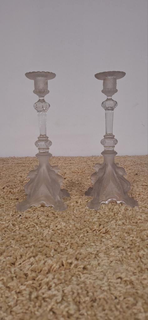 Chandeliers Val Saint Lambert, Antiquités & Art, Antiquités | Bougeoirs, Verre, Enlèvement ou Envoi