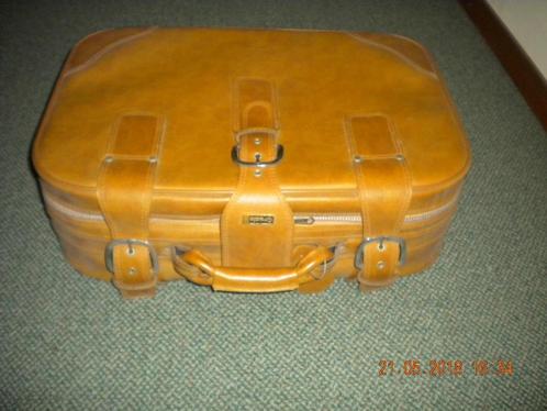 Lederachtige valies (retro), Handtassen en Accessoires, Koffers, Ophalen