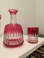 Carafe et verre pour lavabo en cristal rouge VAL SAINT LAMBE, Antiquités & Art, Antiquités | Verre & Cristal, Enlèvement