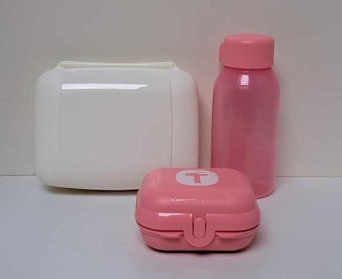 Tupperware™ « Lunchset - Take Away » wit en roze, Huis en Inrichting, Keuken | Tupperware, Nieuw, Bus of Trommel, Wit, Paars, Verzenden