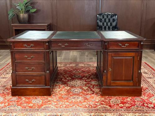 Klassiek Engels bureau (partnerdesk) #506, Huis en Inrichting, Bureaus, Zo goed als nieuw, Bureau, Ophalen of Verzenden