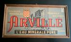 reclamebord Eau minerale water source ARVILLE Faulx Namur, Ophalen of Verzenden, Gebruikt, Reclamebord, Plaat of Schild