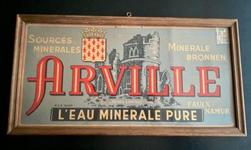 reclamebord Eau minerale water source ARVILLE Faulx Namur beschikbaar voor biedingen