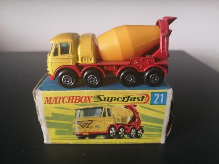 Lesney Matchbox Superfast #21 Foden Concrete Truck in doosje, Hobby en Vrije tijd, Modelauto's | Overige schalen, Zo goed als nieuw