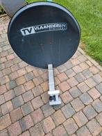 Satelietschotel 80 cm met dubbele kop, Audio, Tv en Foto, Schotelantennes, Ophalen, Zo goed als nieuw