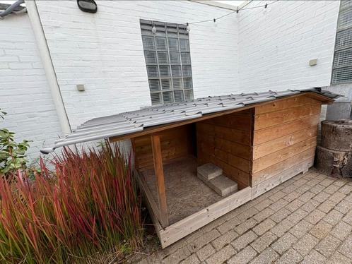 Hondenhok met opengaande dakplaat, Dieren en Toebehoren, Hondenhokken, Zo goed als nieuw, Hondenhok, 100 cm of meer, 110 cm of meer