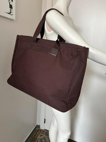 Lancel sac weekend toile cuir marron, Enlèvement ou Envoi