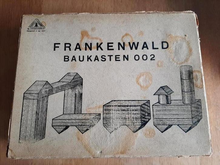 Vintage houten blokken Frankewald Baukasten jaren '60, Verzamelen, Tijdschriften, Kranten en Knipsels, Ophalen of Verzenden
