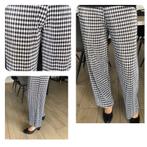 Lange broek/ zwart-wit/ maat 38-40/ €5, Comme neuf, Taille 38/40 (M), Enlèvement ou Envoi, Blanc