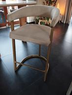 Chaise haute en tissu beige et métal doré, Enlèvement, Utilisé, Métal