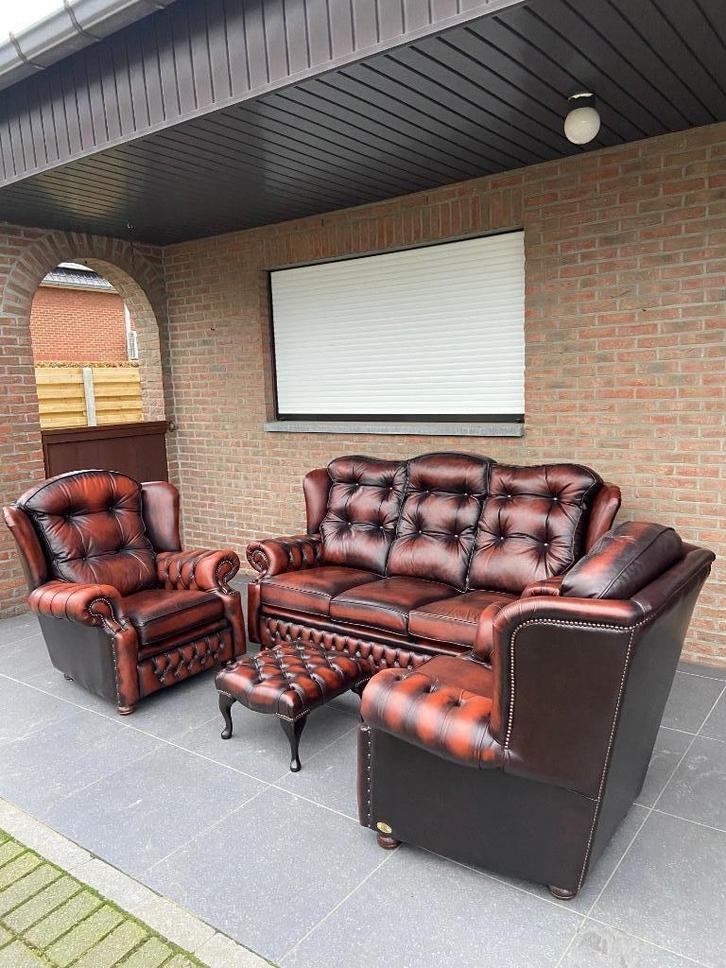 Springvale Chesterfield salonset, Antiek en Kunst, Antiek | Meubels | Stoelen en Sofa's, Ophalen