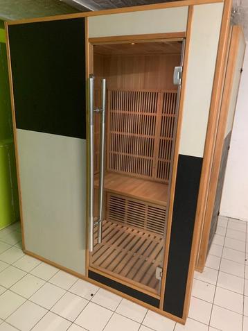 Infraroodcabine/sauna 2-3 personen, Enlèvement, Utilisé, Infrarouge, Sauna complet