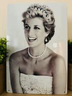 Plaque murale en métal Princesse Diana, Collections, Musique, Artistes & Célébrités, Affiche, Œuvre d'art ou Peinture, Enlèvement ou Envoi