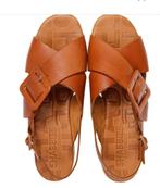 PRIJSVERLAGING! Shabbies Amsterdam Leder mt 37 Cognac, Ophalen, Zo goed als nieuw, Espadrilles