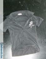 [485]t-shirt noir petit, Manches courtes, Taille 36 (S), Noir, Porté