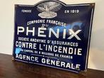 Plaque émaillée assurances Fénix, Antiquités & Art, Enlèvement