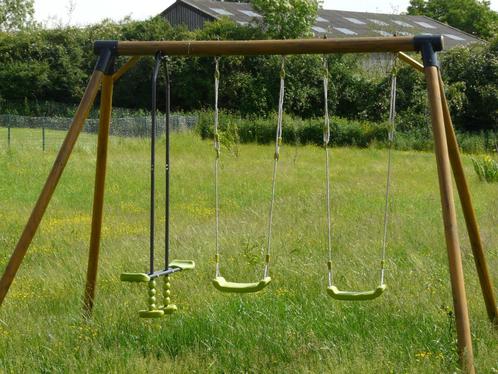 Balançoires, vis-à-vis, Tuin en Terras, Tuintafels, Zo goed als nieuw, Rechthoekig, Hout, Ophalen