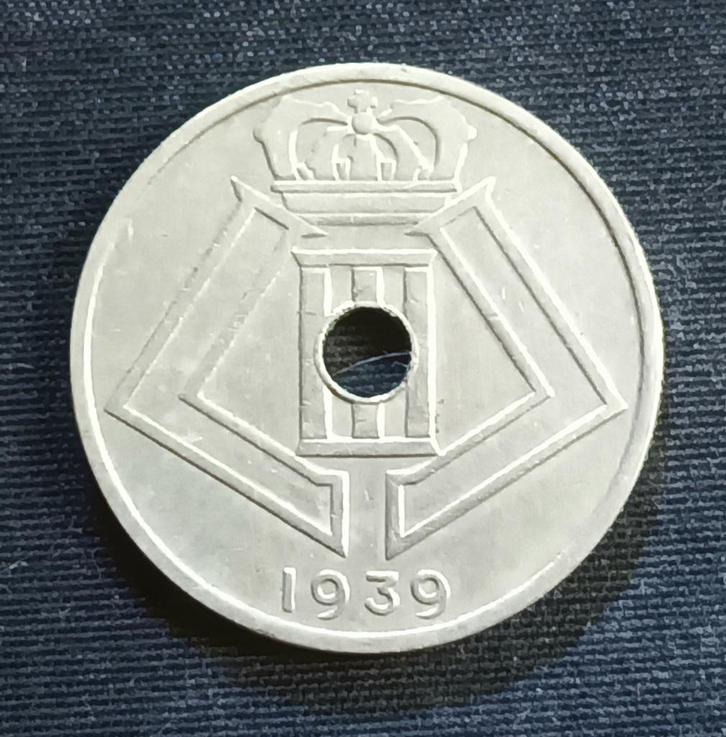 25 cent FR/VL 1939, medailleslag! Zeldzaam! - Leopold III, Postzegels en Munten, Munten | België, Losse munt, Verzenden