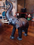 Sculptuur olifant 1920 leer, Verzamelen, Zo goed als nieuw, Ophalen