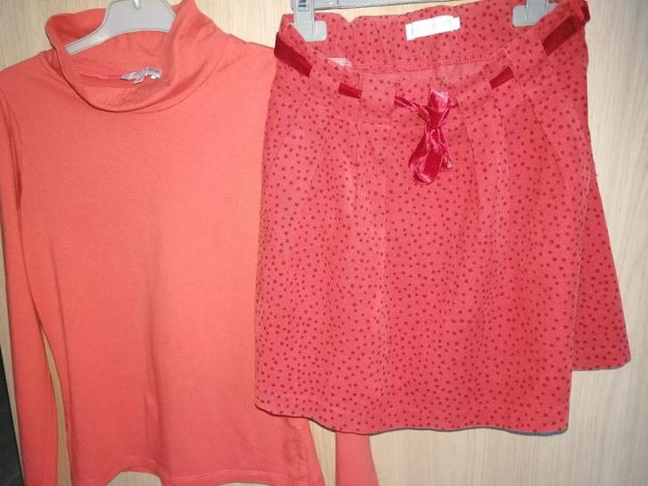 Fluwelen rokje (Filou) + coltrui (Smart & Pretty ) -maat 146, Kinderen en Baby's, Kinderkleding | Maat 146, Gebruikt, Meisje, Setje