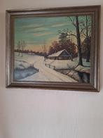schilderij winterlandschap van Jules Van Paemel, Antiek en Kunst, Ophalen