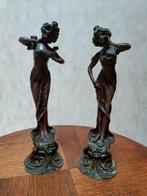 Art Nouveau koperen beelden van Dames, Ophalen of Verzenden