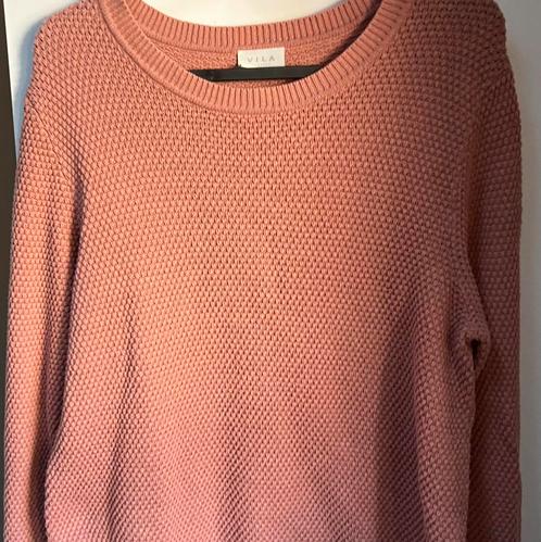 Gebreide roze trui Vila, Kleding | Dames, Truien en Vesten, Zo goed als nieuw, Maat 42/44 (L), Roze, Ophalen of Verzenden