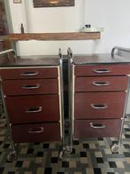 Tiroirs à roulettes vintage vers 1950, Enlèvement