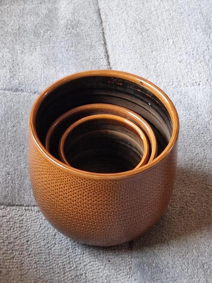 Set van 5 bloempotten Mica Decorations Gabriel, Tuin en Terras, Bloempotten, Zo goed als nieuw, Terracotta, Binnen, Minder dan 40 cm