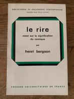 Le rire, klein Frans boekje, Ophalen of Verzenden, Gelezen, Henri bergson