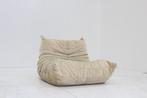 Vintage Togo Ligne Roset fauteuil velours beige, Antiek en Kunst, Ophalen
