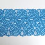 5918) elastische kant blauw 17cm breed, Hobby en Vrije tijd, Stoffen en Lappen, Blauw, Nieuw, Ophalen of Verzenden, Kant