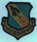 US Airforce 4th Tactical Fighter Wing ( A25 ), Verzamelen, Militaria | Algemeen, Embleem of Badge, Luchtmacht, Ophalen of Verzenden