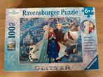 Puzzel 100 stuks Frozen met glitter, Ophalen of Verzenden, Zo goed als nieuw