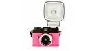 LOMOGRAPHY DIANA F+ CAMERA en FLITSER Mr. PINK. 120 FILM, Ophalen of Verzenden, Zo goed als nieuw, Compact, Overige Merken
