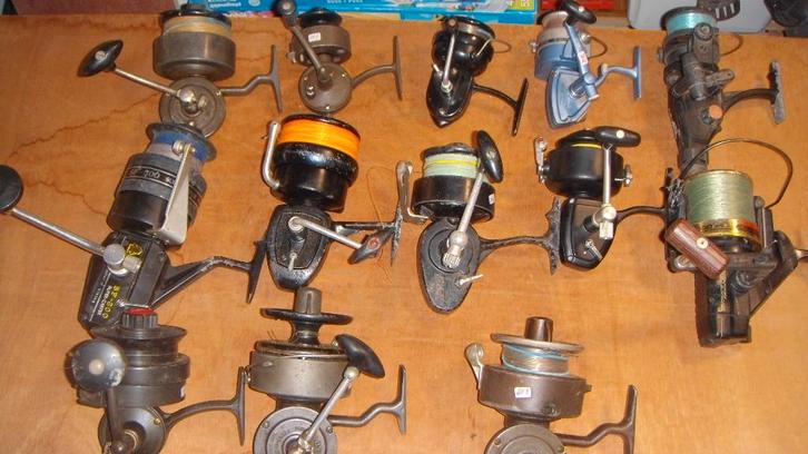 SET VAN 13 OUDE VISMOLENS, Watersport en Boten, Hengelsport | Algemeen, Gebruikt, Molen, Ophalen of Verzenden