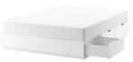 Topaanbieding: Bedframe met opberglades 160 x 200, Ophalen, Wit, Tweepersoons, Zo goed als nieuw