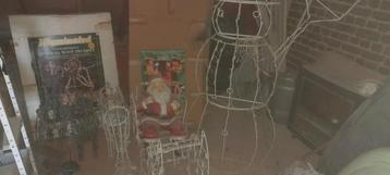 Lot Decoration de Noël extérieure 3D avec père Noël en résin, Divers, Enlèvement, Utilisé
