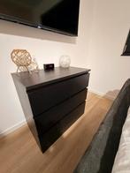 MALM (Ikea) Ladekast 3 lades, zwartbruin, 80x78 cm, Huis en Inrichting, Kasten | Ladekasten, Ophalen