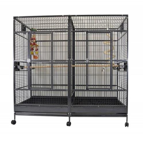 Cage perroquet DOUBLE CAGE ARA GRIS GABON CACATOES neuf, Animaux & Accessoires, Oiseaux | Cages & Volières, Neuf, Volière, Métal