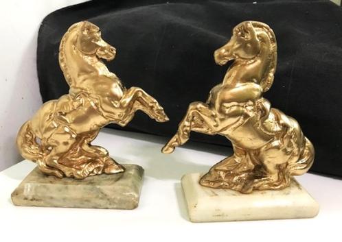 Boekensteunen Paarden Marmer Goud verguld Antiek⚡😍👍, Antiek en Kunst, Antiek | Woonaccessoires, Ophalen of Verzenden