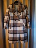 Halflange geruit jas S, Ophalen, Zo goed als nieuw, Maat 36 (S), Beige