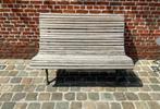 Mooie solide tuinbank met gietijzeren poten, Tuin en Terras, Ophalen, Gebruikt, Teakhout